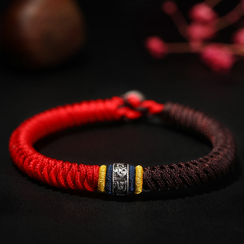 Red Rope Bracelet Colorful Rope Hand Woven Rope